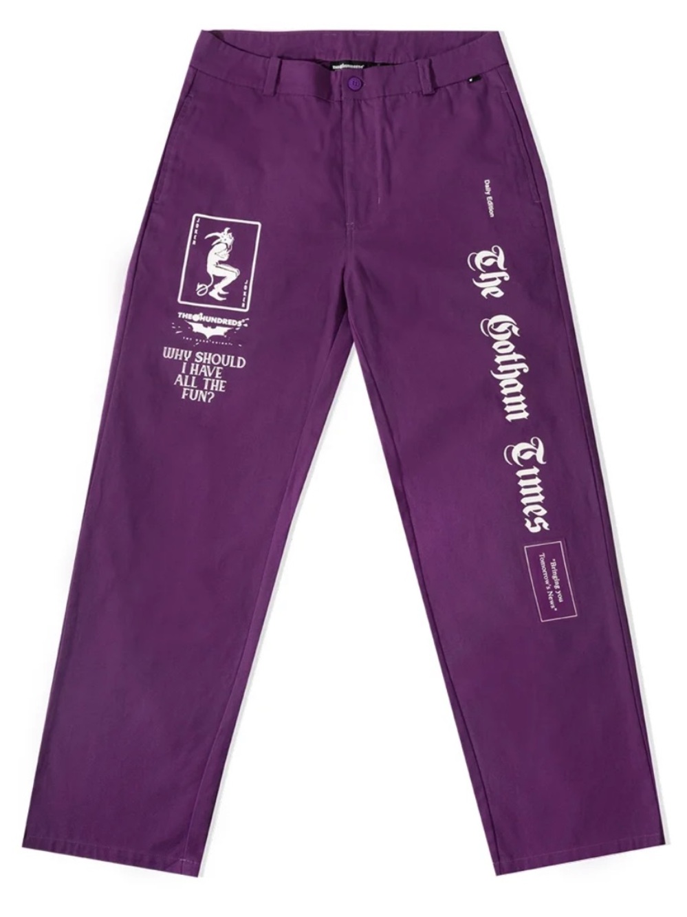 The Hundreds x Dark Knight Gotham Times Pant Eggplant